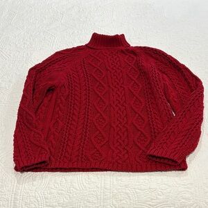 L.L. Bean Vibrant Red Knit Sweater